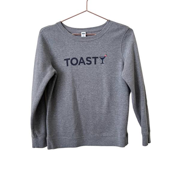 Old Navy Toasty Martini gray crewneck sweatshirt - Picture 1 of 6